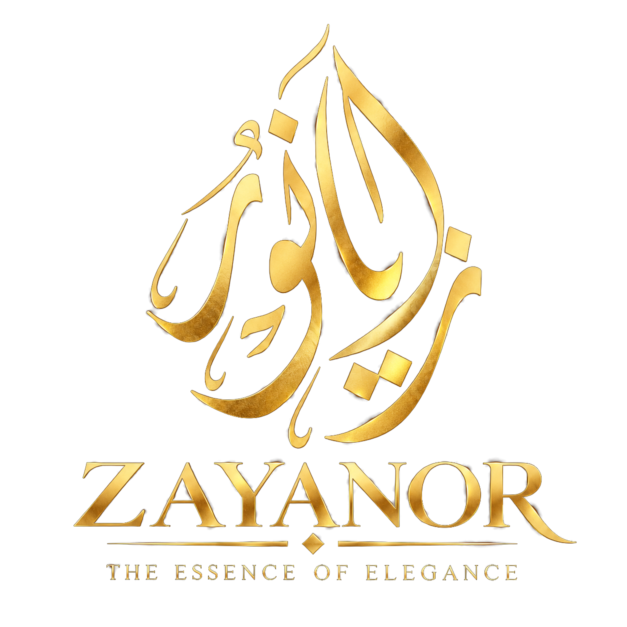 Official ZAYANOR gold logo